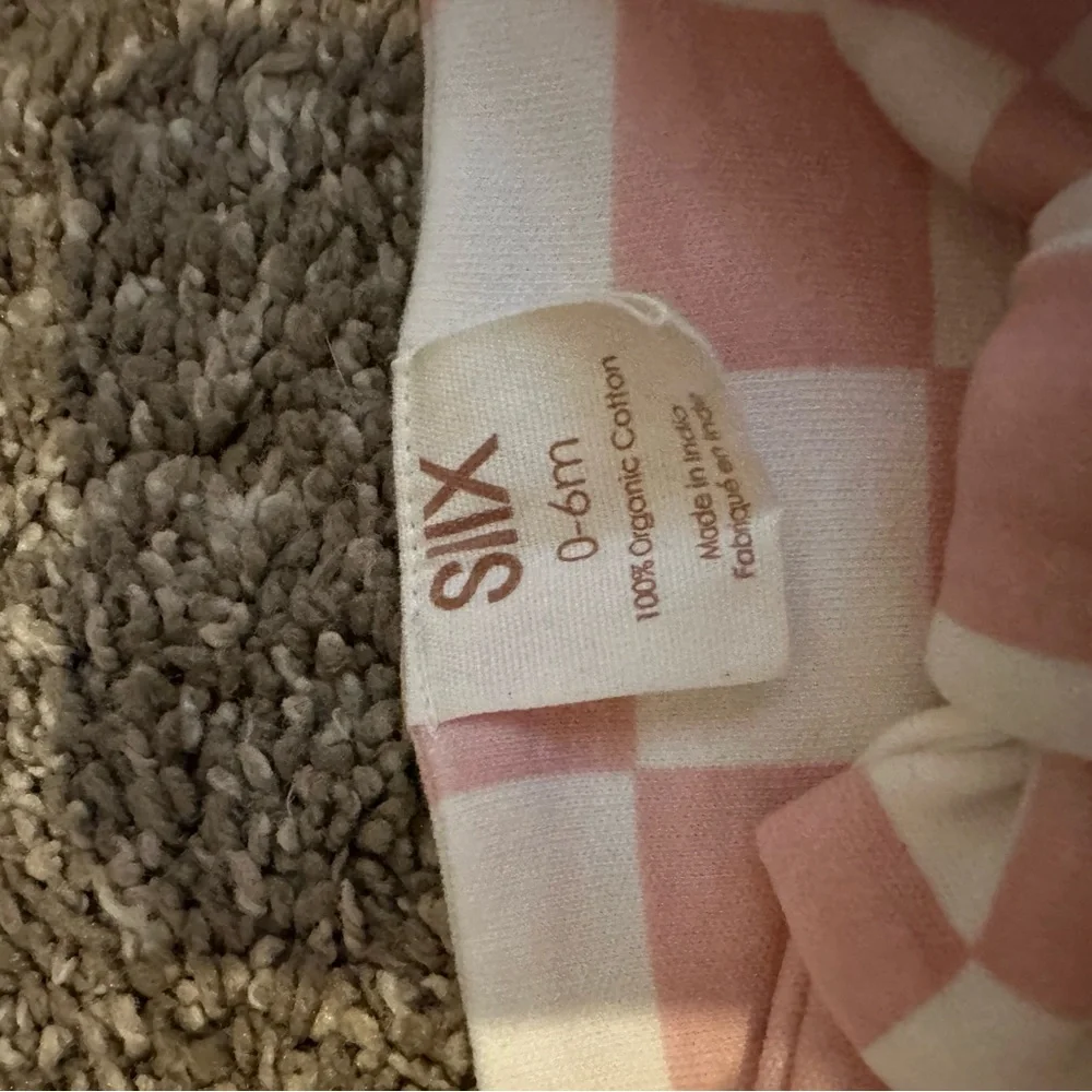 Pink & White Checker Ruffle Baby One-Piece - Picture 5 of 5